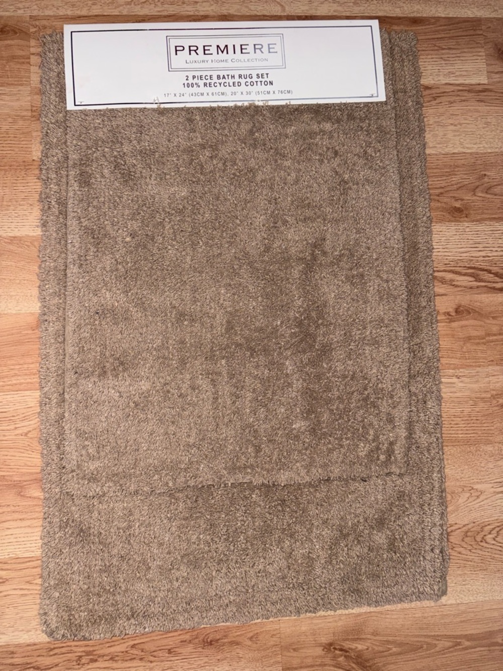 Premier Plush 2-Piece Bath Rug Set in Taupe